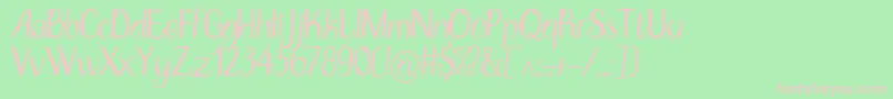 DisguiseDisplayRegular Font – Pink Fonts on Green Background
