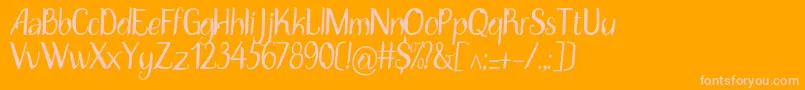 DisguiseDisplayRegular Font – Pink Fonts on Orange Background
