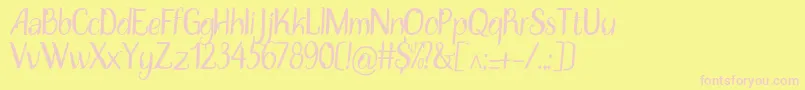 DisguiseDisplayRegular Font – Pink Fonts on Yellow Background