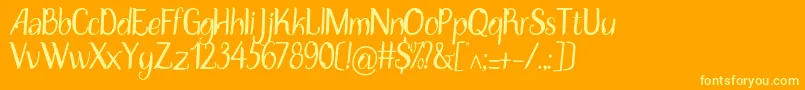 DisguiseDisplayRegular Font – Yellow Fonts on Orange Background
