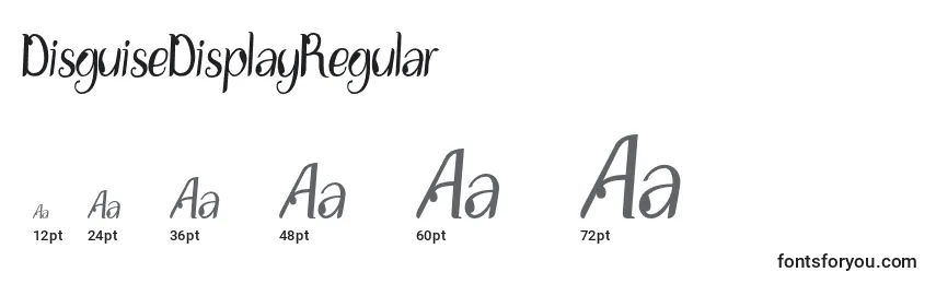 DisguiseDisplayRegular Font Sizes
