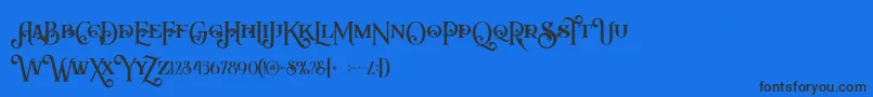 Arbatoshregular Font – Black Fonts on Blue Background