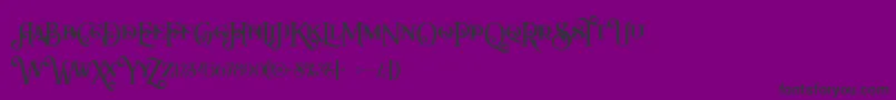 Fonte Arbatoshregular – fontes pretas em um fundo violeta