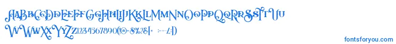 Arbatoshregular Font – Blue Fonts on White Background