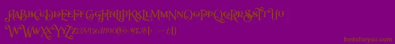 Czcionka Arbatoshregular – brązowe czcionki na fioletowym tle