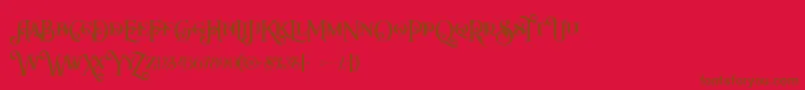 Police Arbatoshregular – polices brunes sur fond rouge