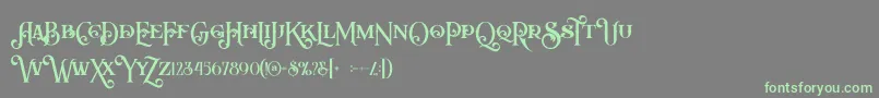 Arbatoshregular-Schriftart – Grüne Schriften auf grauem Hintergrund