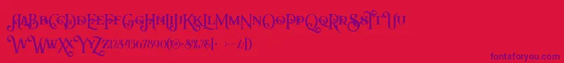 Police Arbatoshregular – polices violettes sur fond rouge