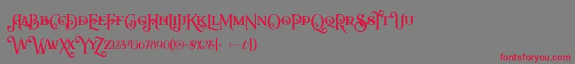 Arbatoshregular Font – Red Fonts on Gray Background