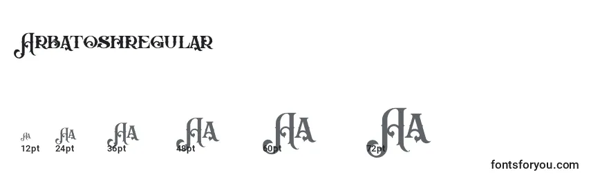 Arbatoshregular Font Sizes