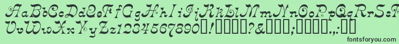 Derniere-Schriftart – Schwarze Schriften auf grünem Hintergrund