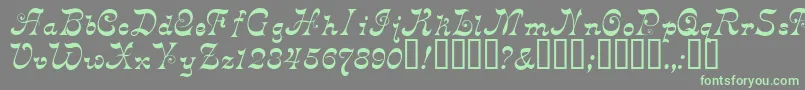 Derniere-Schriftart – Grüne Schriften auf grauem Hintergrund