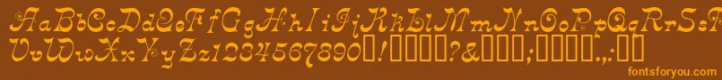 More about Derniere Font Derniere Font – Orange Fonts on Brown Background