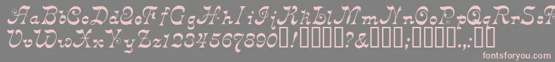 Derniere-Schriftart – Rosa Schriften auf grauem Hintergrund