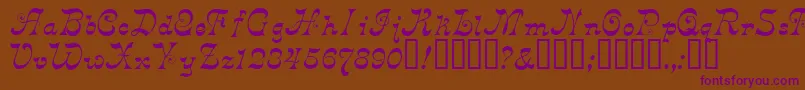 Derniere Font – Purple Fonts on Brown Background