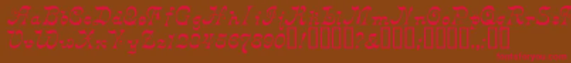 Derniere Font – Red Fonts on Brown Background