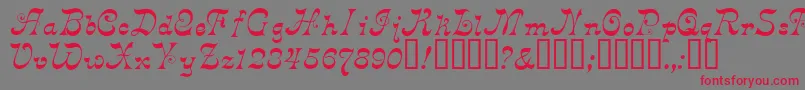 Derniere Font – Red Fonts on Gray Background