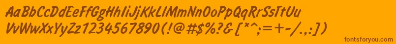 UkInform Font – Brown Fonts on Orange Background