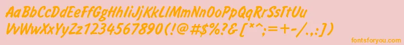 UkInform Font – Orange Fonts on Pink Background