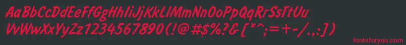 UkInform Font – Red Fonts on Black Background