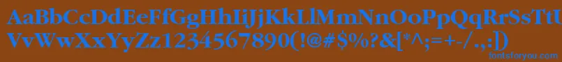 ClassicRussianBold.001.001 Font – Blue Fonts on Brown Background