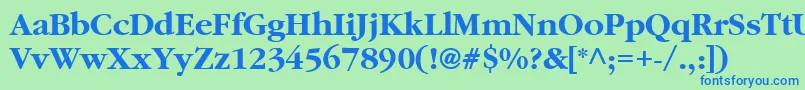 ClassicRussianBold.001.001 Font – Blue Fonts on Green Background