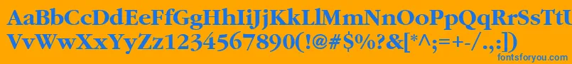 ClassicRussianBold.001.001 Font – Blue Fonts on Orange Background