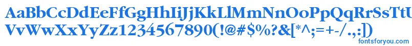 Czcionka ClassicRussianBold.001.001 – niebieskie czcionki na białym tle