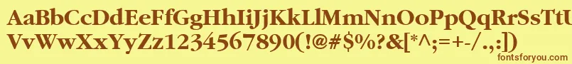 ClassicRussianBold.001.001 Font – Brown Fonts on Yellow Background