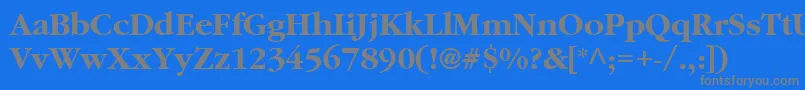 ClassicRussianBold.001.001 Font – Gray Fonts on Blue Background
