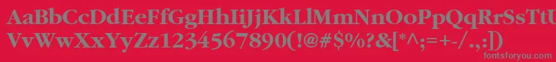 ClassicRussianBold.001.001-Schriftart – Graue Schriften auf rotem Hintergrund