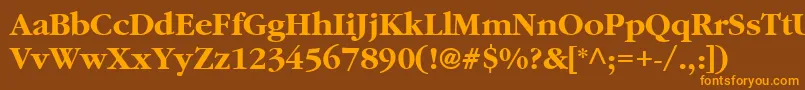 ClassicRussianBold.001.001 Font – Orange Fonts on Brown Background