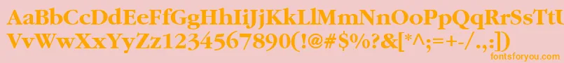 ClassicRussianBold.001.001 Font – Orange Fonts on Pink Background