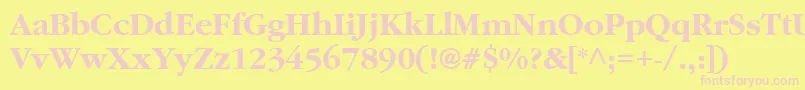 ClassicRussianBold.001.001 Font – Pink Fonts on Yellow Background