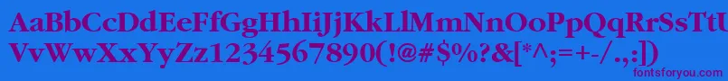 ClassicRussianBold.001.001 Font – Purple Fonts on Blue Background