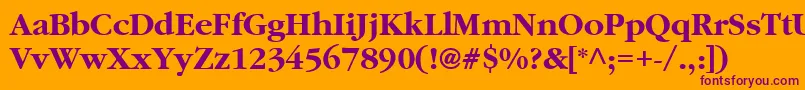 ClassicRussianBold.001.001 Font – Purple Fonts on Orange Background