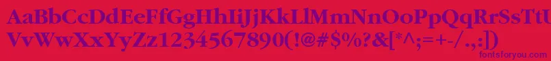 フォントClassicRussianBold.001.001 – 赤い背景に紫のフォント