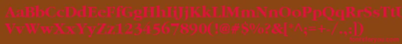 Fonte ClassicRussianBold.001.001 – fontes vermelhas em um fundo marrom