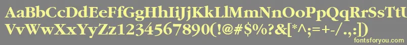 ClassicRussianBold.001.001 Font – Yellow Fonts on Gray Background