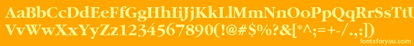 ClassicRussianBold.001.001 Font – Yellow Fonts on Orange Background