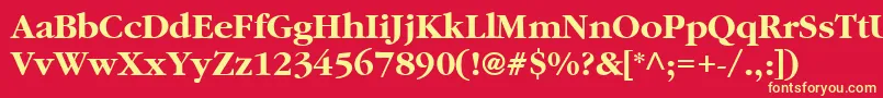 ClassicRussianBold.001.001 Font – Yellow Fonts on Red Background