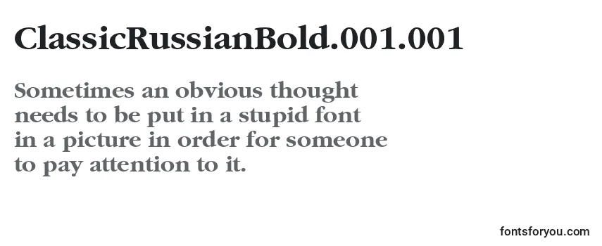 ClassicRussianBold.001.001 フォントのレビュー