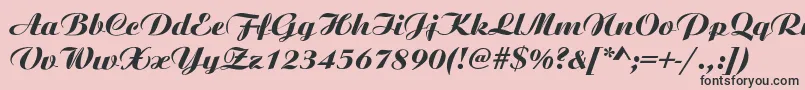 AristonNormalItalic Font – Black Fonts on Pink Background