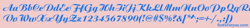 AristonNormalItalic Font – Blue Fonts on Pink Background