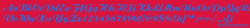 AristonNormalItalic Font – Blue Fonts on Red Background