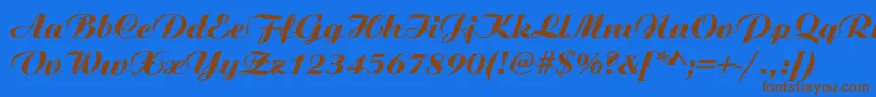 AristonNormalItalic Font – Brown Fonts on Blue Background