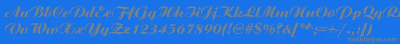 AristonNormalItalic Font – Gray Fonts on Blue Background