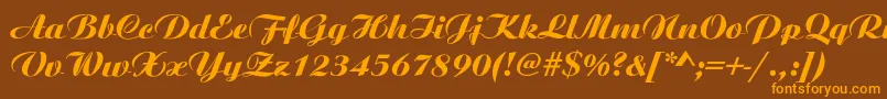 AristonNormalItalic Font – Orange Fonts on Brown Background