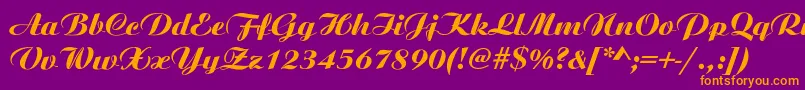 AristonNormalItalic Font – Orange Fonts on Purple Background
