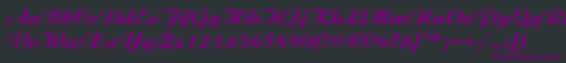 Lisätietoja AristonNormalItalic-fontista AristonNormalItalic-fontti – violetit fontit mustalla taustalla